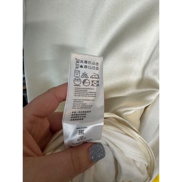 Dorothee Schumacher Powder White Playful Volume Long Sleeve Blouse Size 3/Medium - Picture 9 of 9